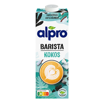 Alpro Coconut Drink Barista Pack of 8 – plant-based coconut milk alternative for coffee