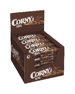 CORNY BIG Chocolate Cookies 24×50g med fuldkornsflager, peanuts, cookies og mørk chokolade