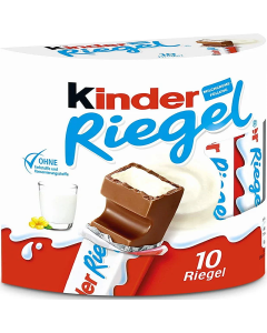 Ferrero Kinder Chocolate Bars Pack of 10 – milk chocolate with creamy milk filling