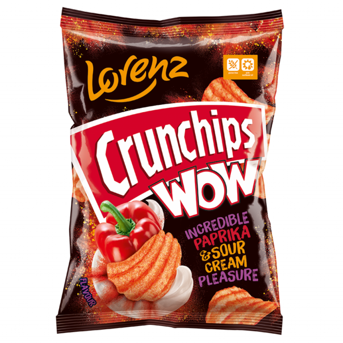 Lorenz Crunchips WOW Paprika & Creme Fraiche Lorenz Crunchips WOW Paprika & Creme Fraiche