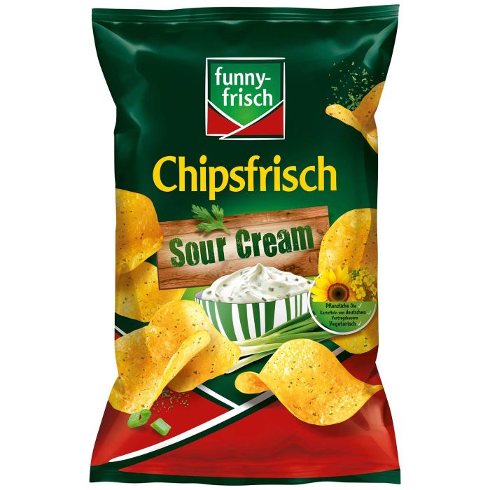 funny-frisch Chips Creme Fraiche & Vild Løg funny-frisch Chips Creme Fraiche & Vild Løg