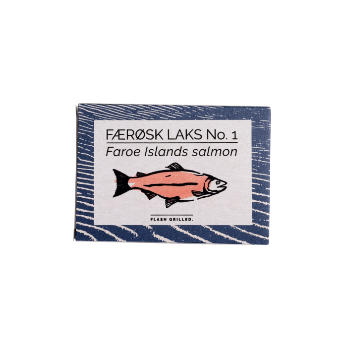 Tin of FANGST Faroe Salmon No. 1 in organic oil Tin of FANGST Faroe Salmon No. 1 in organic oil