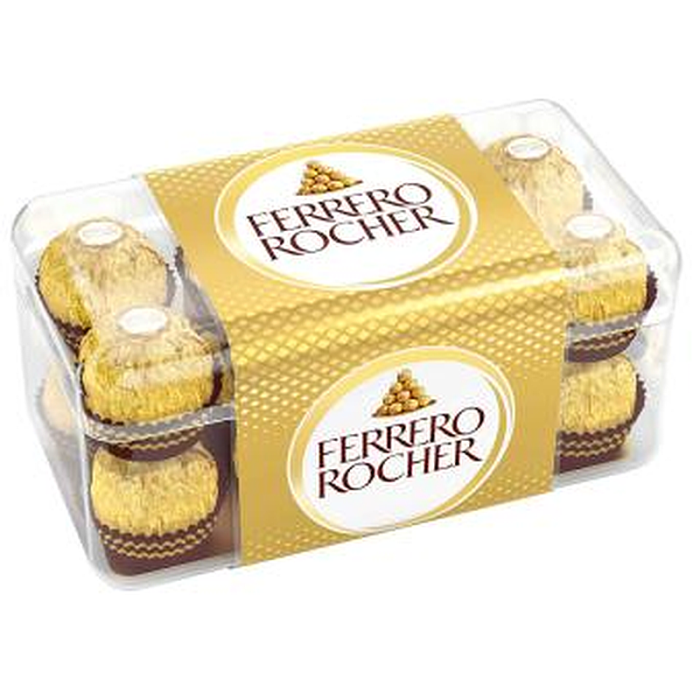 Ferrero Rocher Chocolates 16 Pieces – hazelnut chocolates with crunchy wafer Ferrero Rocher Chocolates 16 Pieces – hazelnut chocolates with crunchy wafer