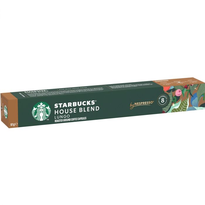 Starbucks House Blend Lungo capsules for Nespresso – balanced lungo with smooth caramel and toffee notes Starbucks House Blend Lungo capsules for Nespresso – balanced lungo with smooth caramel and toffee notes