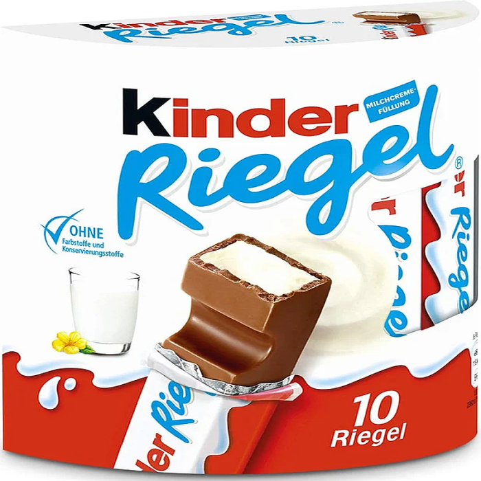 Ferrero Kinder Chocolate Bars Pack of 10 – milk chocolate with creamy milk filling
