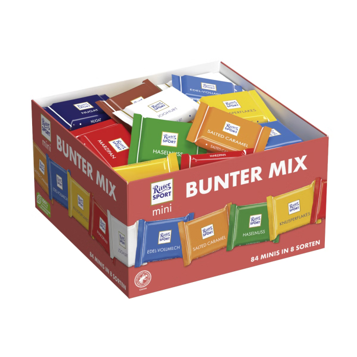 Ritter Sport Mini Display Chocolate Mix – assorted mini chocolates